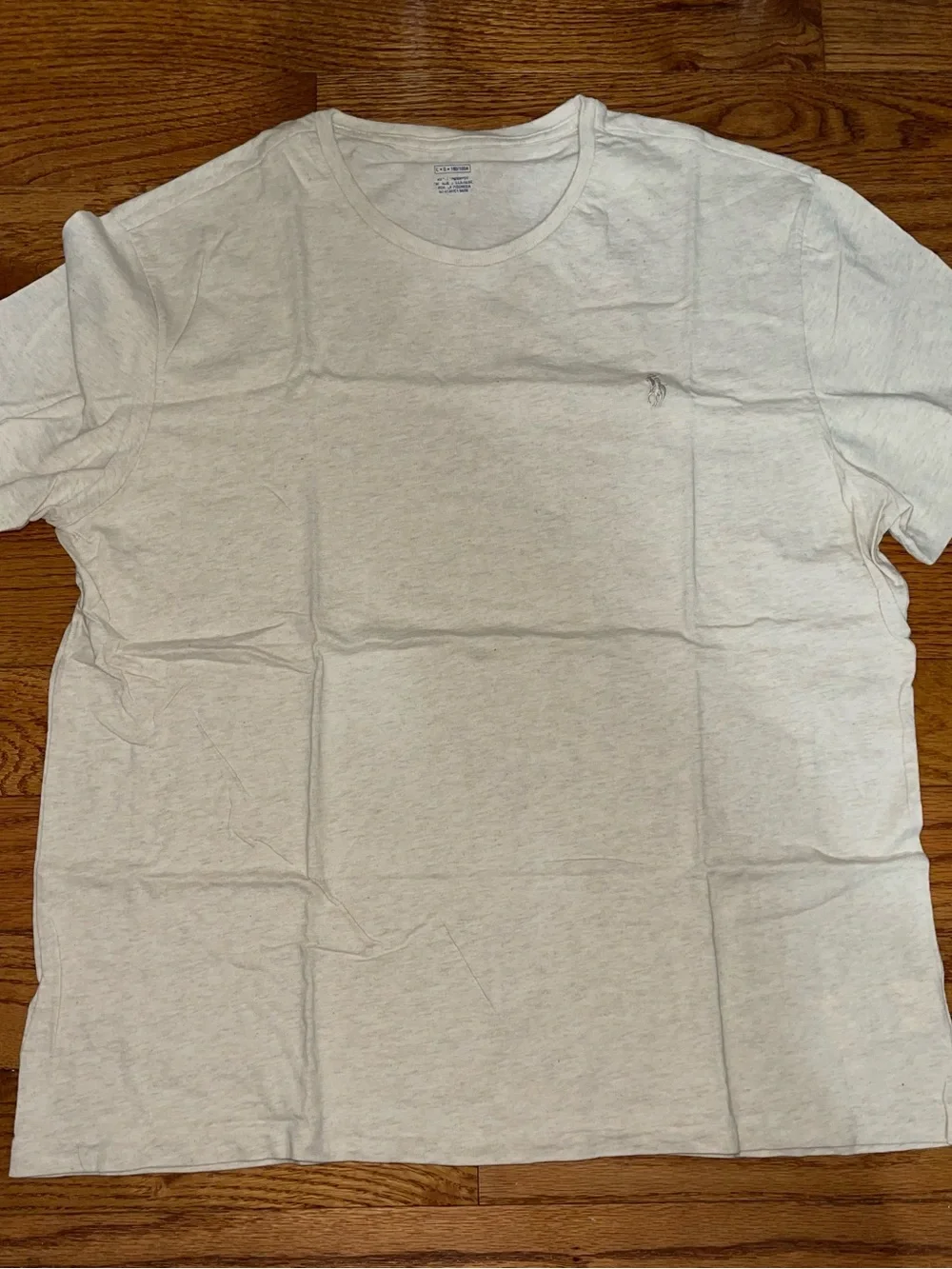Polo tshirt white/cream size large mens